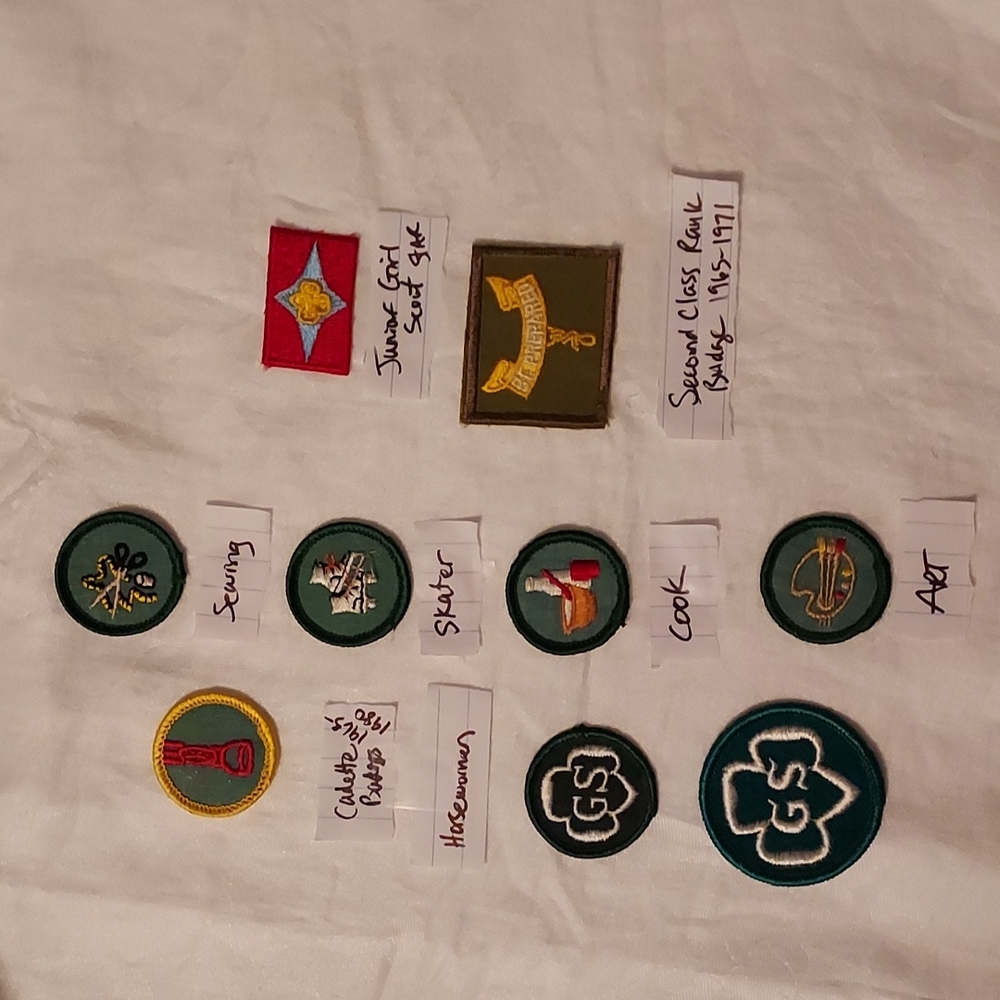 9pc. Lot Girl Scout Patches 1963-1980